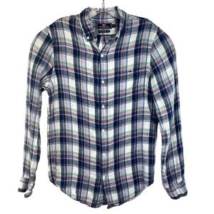 Vineyard Vines Tucker 100% Linen Mens Small Slim Fit Button Down Shirt (G25) EUC